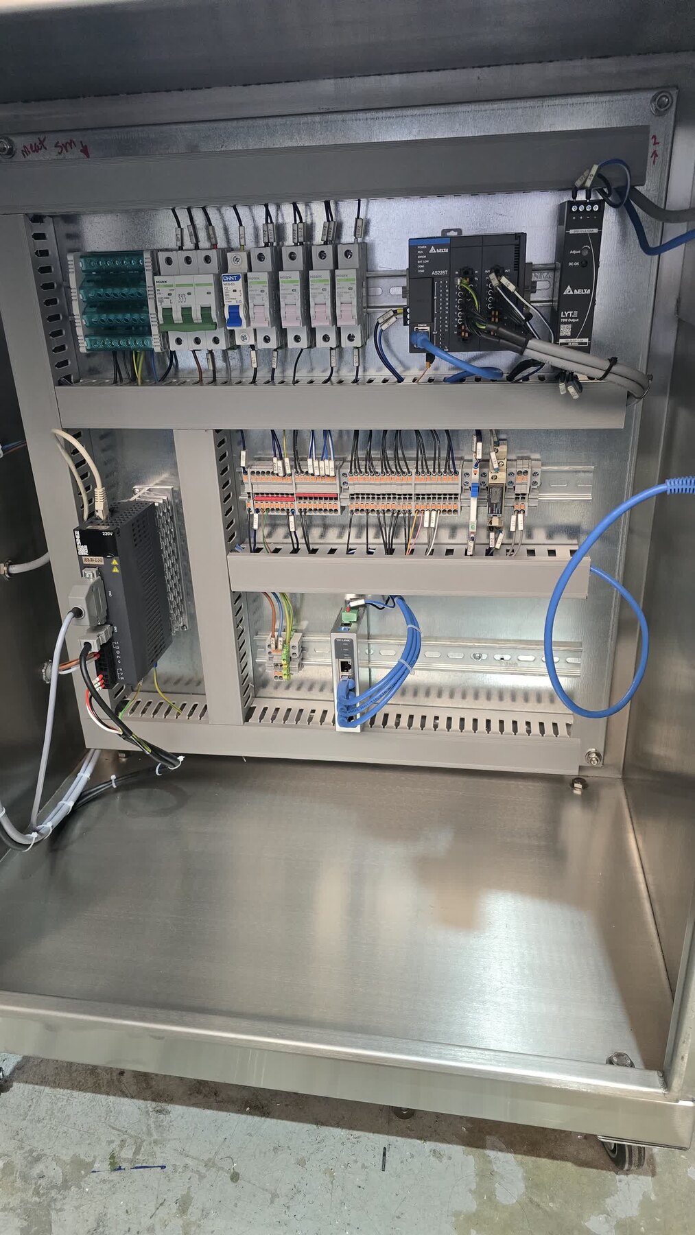 Gabinete eléctrico de un sistema Anlegen